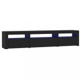 Cumpara ieftin Comoda TV cu lumini LED, negru, 195x35x40 cm