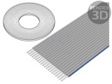 Cablu bandă 1,27mm litat neecranat 3M HF365/14 100FT gri deschis