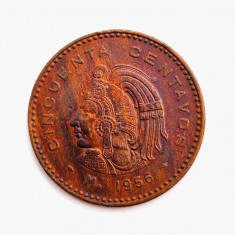 moneda bronz _ 50 centavos 1956 _ km # 450 _ a UNC