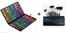 KIT MAKE-UP Trusa 120 Culori + SET 12 PENSULE foto