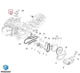 Cumpara ieftin Intinzator lant distributie original Piaggio Liberty iGet (17-19) - Typhoon (12-22) - Zip (18-20) - Vespa Primavera Mickey Mouse (23) 4T AC 50cc