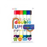 Cumpara ieftin Carioci duble lavabile Double Up! - set de 6 carioci, 12 culori, Ooly