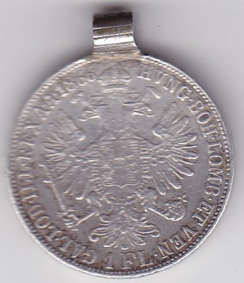 AUSTRIA UNGARIA 1 Florin 1866 B Kremnica cu montura foto