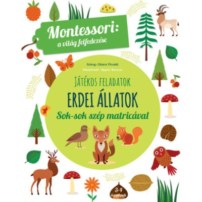 Erdei &amp;aacute;llatok - A vil&amp;aacute;g felfedez&amp;eacute;se - J&amp;aacute;t&amp;eacute;kos feladatok sok-sok sz&amp;eacute;p matric&amp;aacute;val - Maria Montessori foto