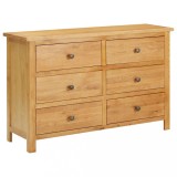 VidaXL Dulap cu sertare, 105 x 33,5 x 73 cm, lemn masiv stejar