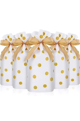 Set 50 Pungi Cadouri cu Sfoara, 23.5x15x6cm, Multifunctionale foto