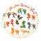 Abtibild sticker cu cei 9 cai curcubeu &amp;#8211; mare