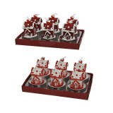 Set 6 lumanari - Wax Figurine - Tealight House - mai multe culori | Kaemingk