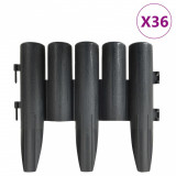 Cumpara ieftin Borduri de gazon, 36 buc., antracit, 10 m, PP