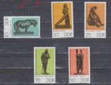 A12 S4 3 - Timbre foarte vechi - Fosta Germanie Democrata - DDR - statui, Germania, Arta, Nestampilat