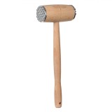 Ciocan Carne, Lemn, 29 cm, Cap Metalic, Culoare Naturală, Oem