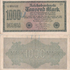 1922 (15 Septembrie), 1.000 Mark (P-76a.2.1) - Germania