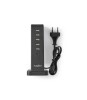 Incarcator multiport de familie Nedis 5x USB 2.1A (max) 45W + 1x USB type C 30W PD negru