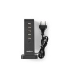 Incarcator multiport de familie Nedis 5x USB 2.1A (max) 45W + 1x USB type C 30W PD negru