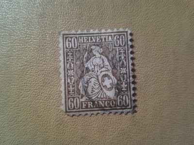 Timbru Elvetia 60c 1862 stampilat foto