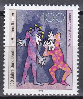 Germania 1992 - 100 de ani de Teatrul German de Amatori, MNH foto