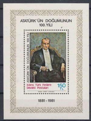 Cipru Turc - Pictura - ATATURK - MNH foto