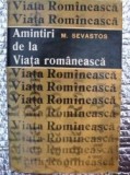 Amintiri de la Viata Romaneasca-M.Sevastos