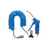 Set de suflat cu pistol, furtun spiralat, cuplaje, 10ATM, Amio