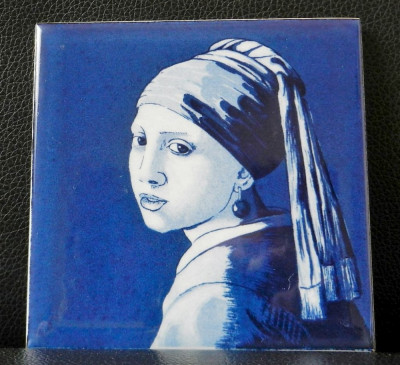 Tablou / Faianta - Delft - 1932 - Jan Vermeer - Fata cu cercel de perlă foto