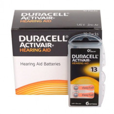 Baterii Duracell 13 PR48 DA13 Zinc-Aer 1,45V Pentru Aparate Auditive Set 60 Baterii foto