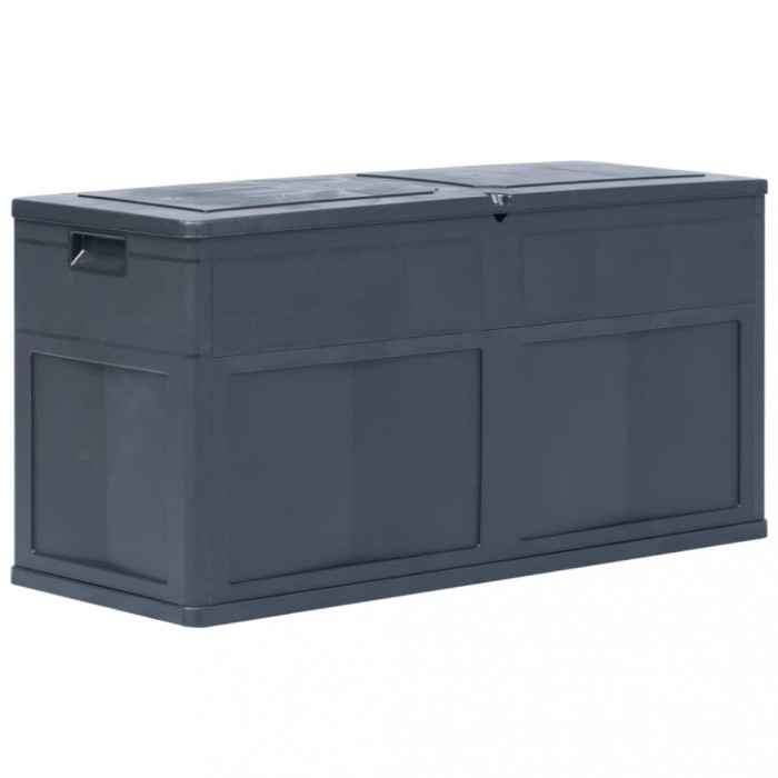 vidaXL Ladă de depozitare de grădină, negru, 320 L