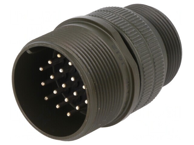 Conector circular 22mm aliaj aluminiu oliv
