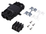 Mufă cu Gel RELICON Poliamidă IP68 Neagră 138mm x 78mm