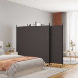 vidaXL Paravan de cameră cu 4 panouri, maro, 698x180 cm, textil