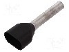 Terminal cu compresie, cablu 1.5mm2, cositorit, WEIDM&Uuml;LLER - 9037480000 H1,5/20D ZH SW