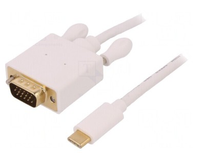 Adaptor USB 3.1 la USB C D-Sub 15pin 2m Alb foto