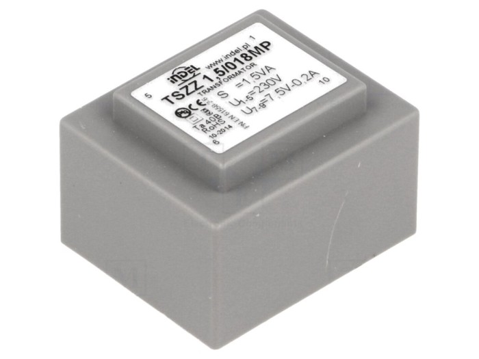 Transformator &icirc;ncapsulat 1,5VA 230V 7,5V