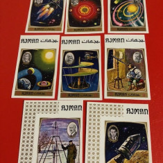 AJMAN, SPACE - SERIE COMPLETĂ MNH IMPERF.