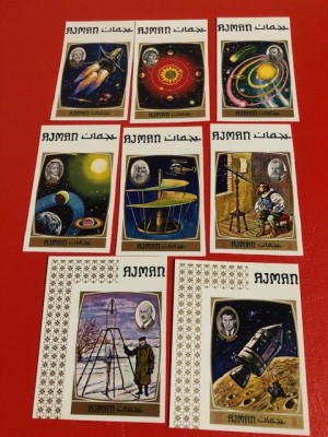 AJMAN, SPACE - SERIE COMPLETĂ MNH IMPERF. foto