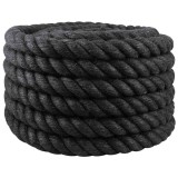 vidaXL Fr&acirc;nghie din Jute 40 Negru 100% jute Tossa 42011640
