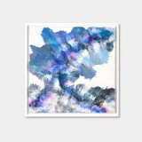 A Blue Beauty &ndash; pictură abstractă modernă, acril și ipsos pe p&acirc;nză,