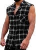 Camasa Barbati Flanel Carouri Fara Maneci JG JENNY GHOO Vara Bumbac Casual Outlet