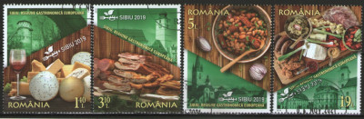 Romania 2019 - Sibiu regiune gastronomica, serie stampilata foto