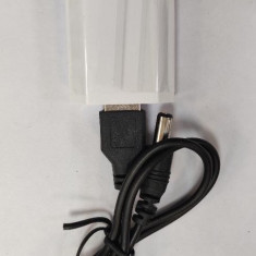 Alimentator AC/DC 220V la USB 5V 1A cu cablu 0.6m USB - 5.5x2.1 mm