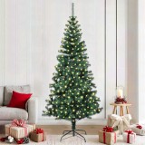 Cumpara ieftin Pom de Craciun artificial pre-iluminat cu 300 LED Verde 210 cm
