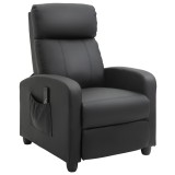 HOMCOM Fotoliu pentru relaxare cu masaj cu 8 moduri si 5 intensitati, cu suport pentru picioare si telecomanda | Aosom Romania