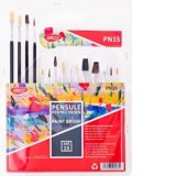 Pensula set 15 cu paleta acuarela DACO