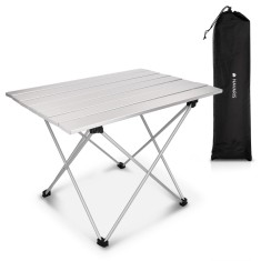 Masa camping pliabila Navaris, 55.7x40.5x38.5 cm, cu husa de transport, 45382.35