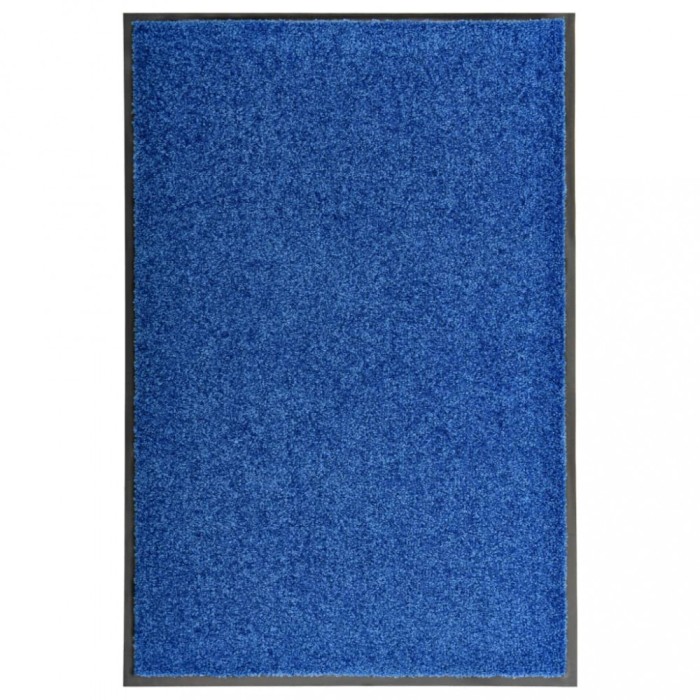 vidaXL Covoraș de ușă lavabil, albastru, 60 x 90 cm 323440