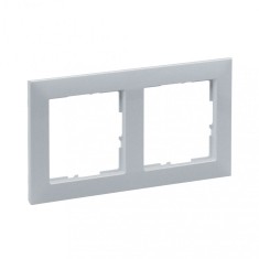 Rama ornament 2 posturi Legrand Suno aluminiu 721512