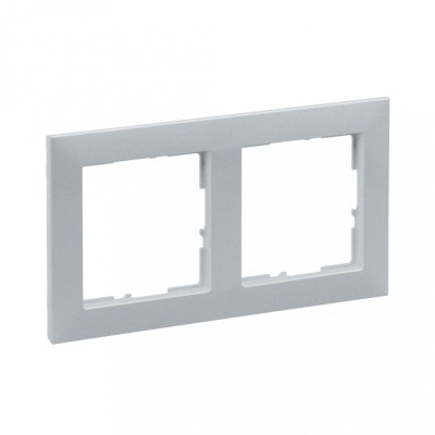 Rama ornament 2 posturi Legrand Suno aluminiu 721512 foto