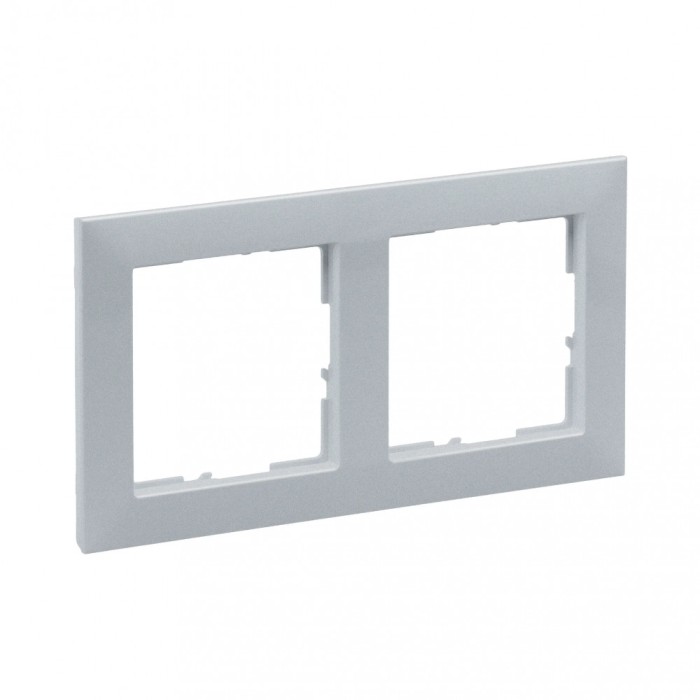 Rama ornament 2 posturi Legrand Suno aluminiu 721512