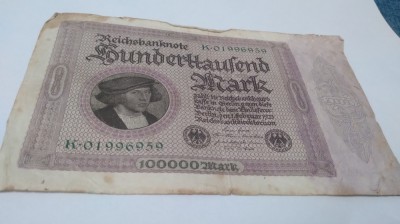 100000 MARK 1923 foto