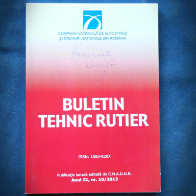 BULETIN TEHNIC RUTIER - NR. 10 / 2013 foto