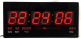 Cumpara ieftin Ceas Digital Perete LED Rosu, Display Mare, Termometru, Calendar, Alarma, JH4622, 45.5x21.5x2.5 cm